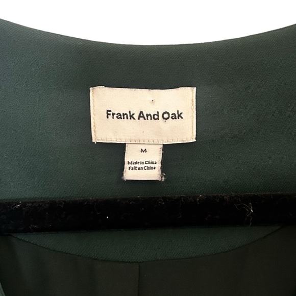 Frank And Oak GREEN Button Down Short Sleeve Mini Dress with Front Tie - Picture 8 of 11